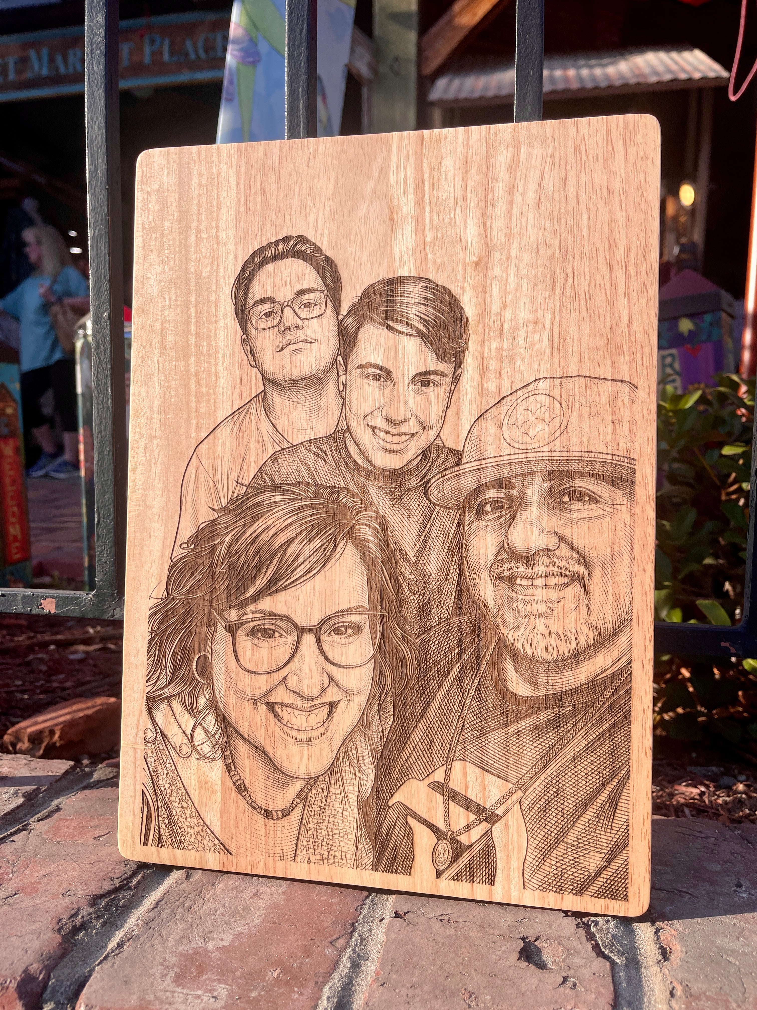 Custom | Photo on Oak Cutting Board