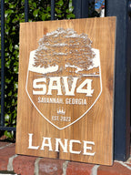 Custom Logo on Wood