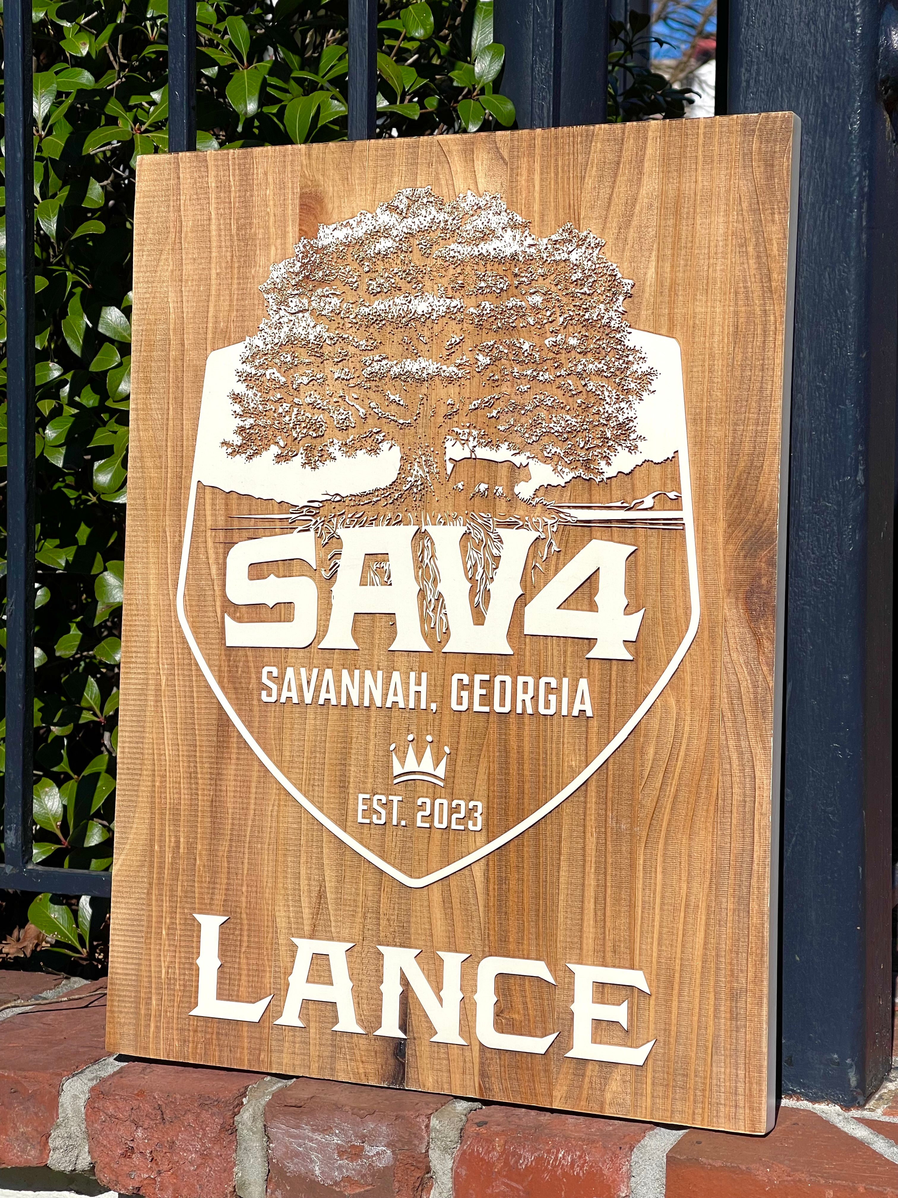 Custom Logo on Wood