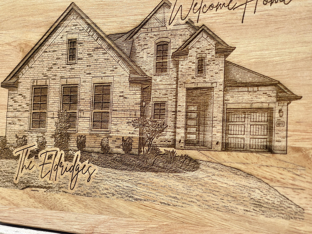 Custom | Photo on Oak Wood Cheeseboard with Handle