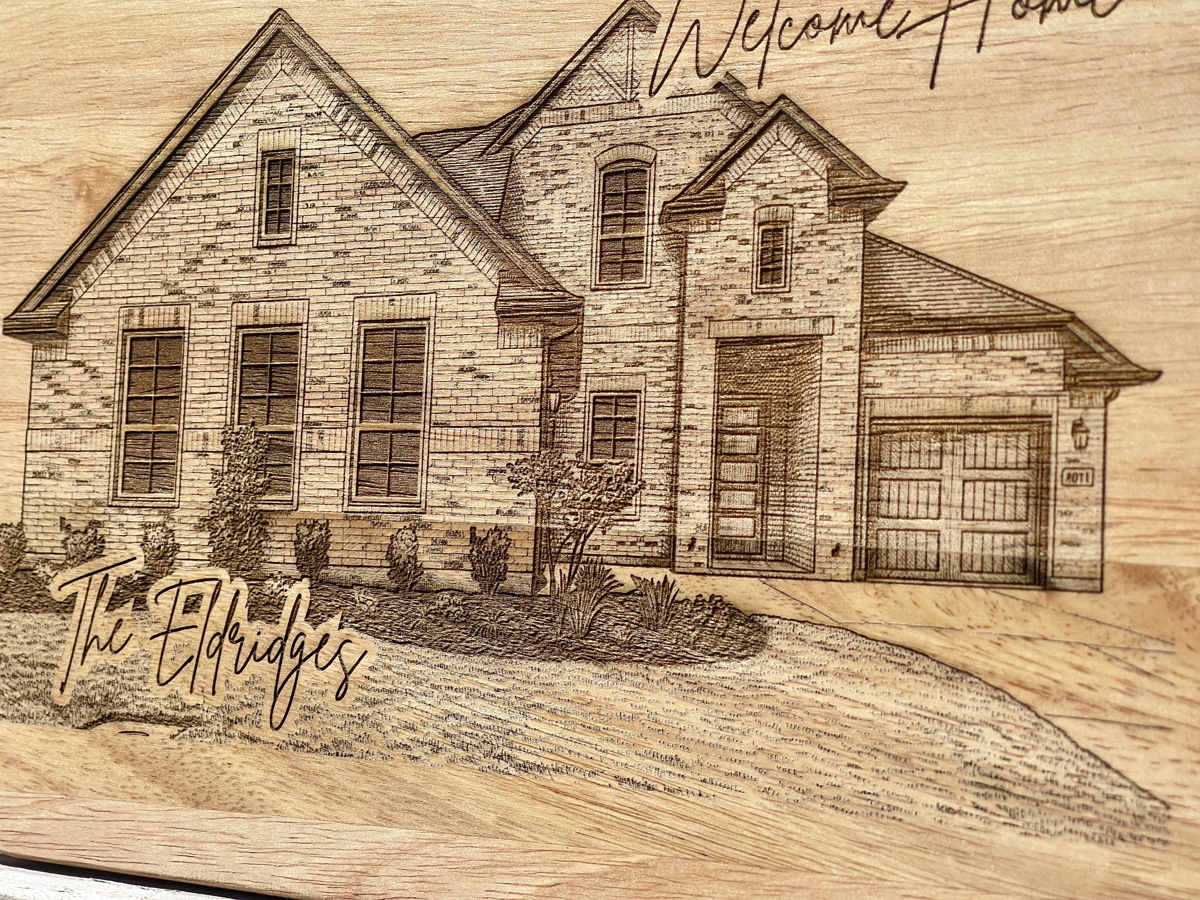 Custom | Photo on Oak Wood Cheeseboard with Handle