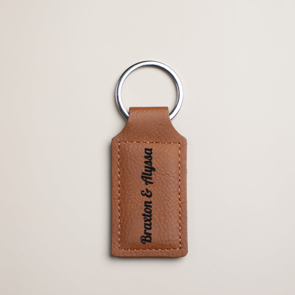 Custom | Laser-Cut Photo Keychain on Leather