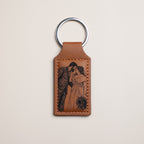Custom | Laser-Cut Photo Keychain on Leather