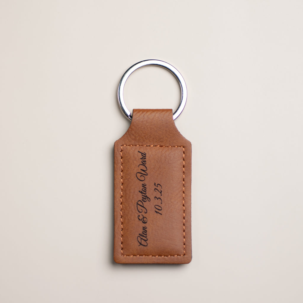 Custom | Laser-Cut Photo Keychain on Leather