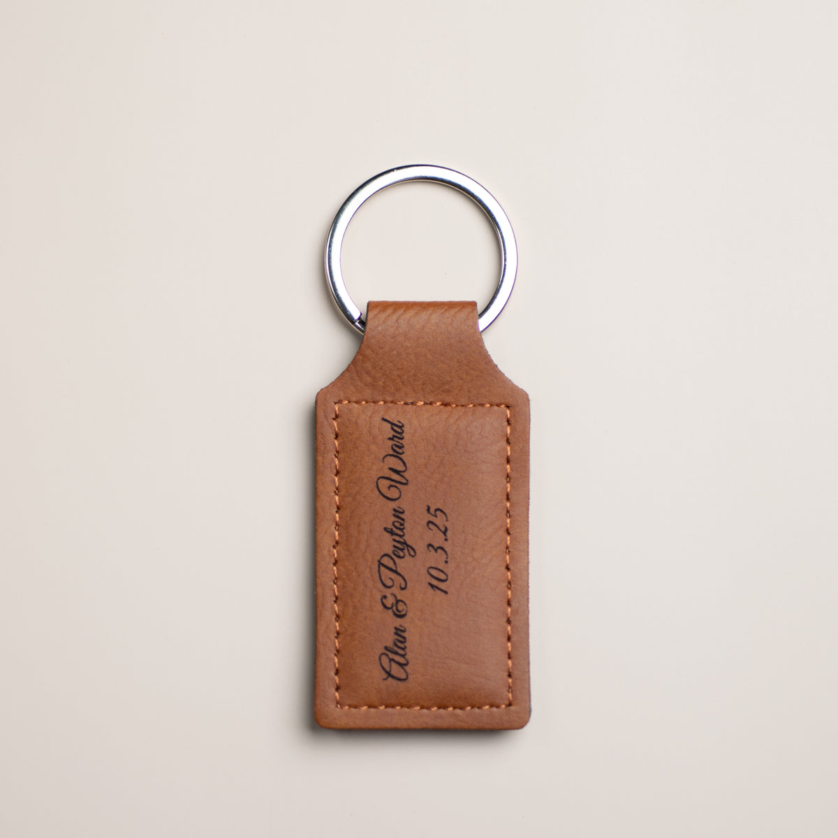 Custom | Laser-Cut Photo Keychain on Leather