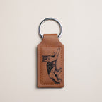 Custom | Laser-Cut Photo Keychain on Leather