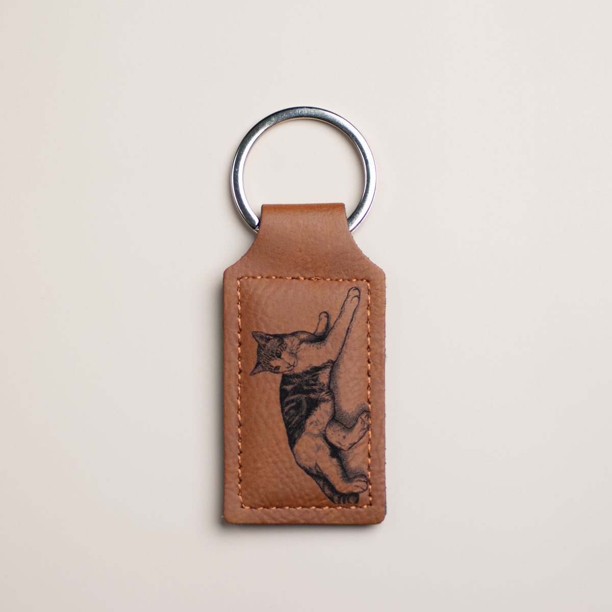 Custom | Laser-Cut Photo Keychain on Leather