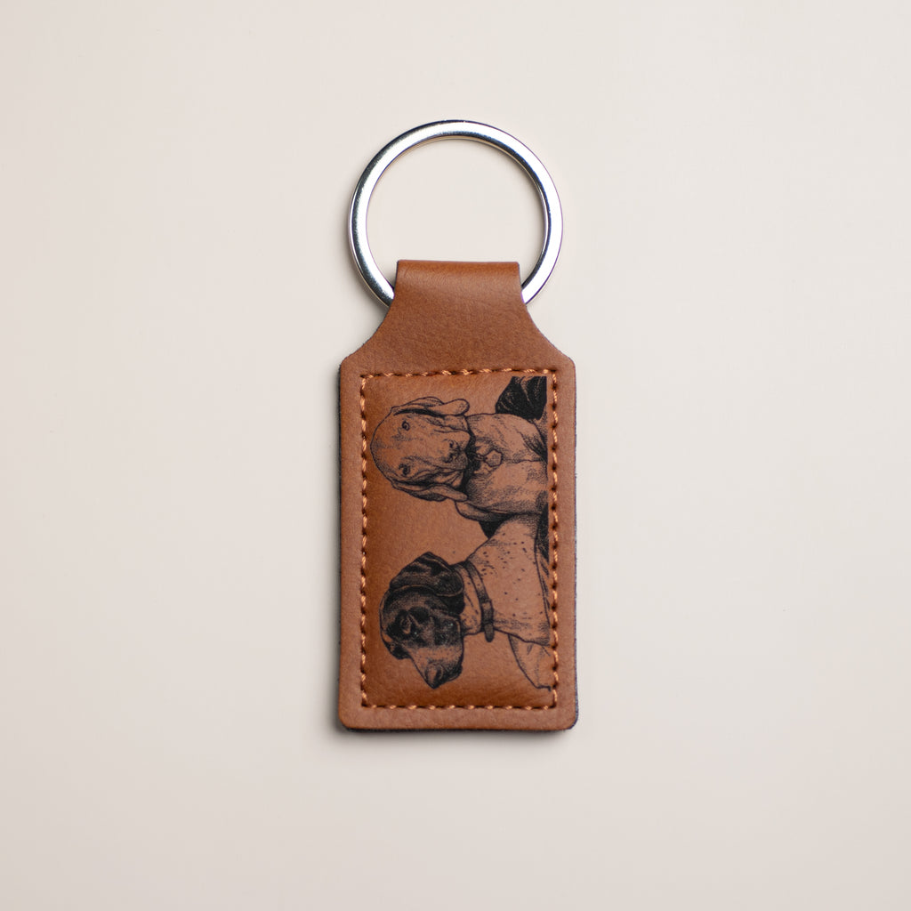 Custom | Laser-Cut Photo Keychain on Leather