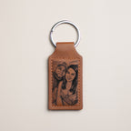 Custom | Laser-Cut Photo Keychain on Leather