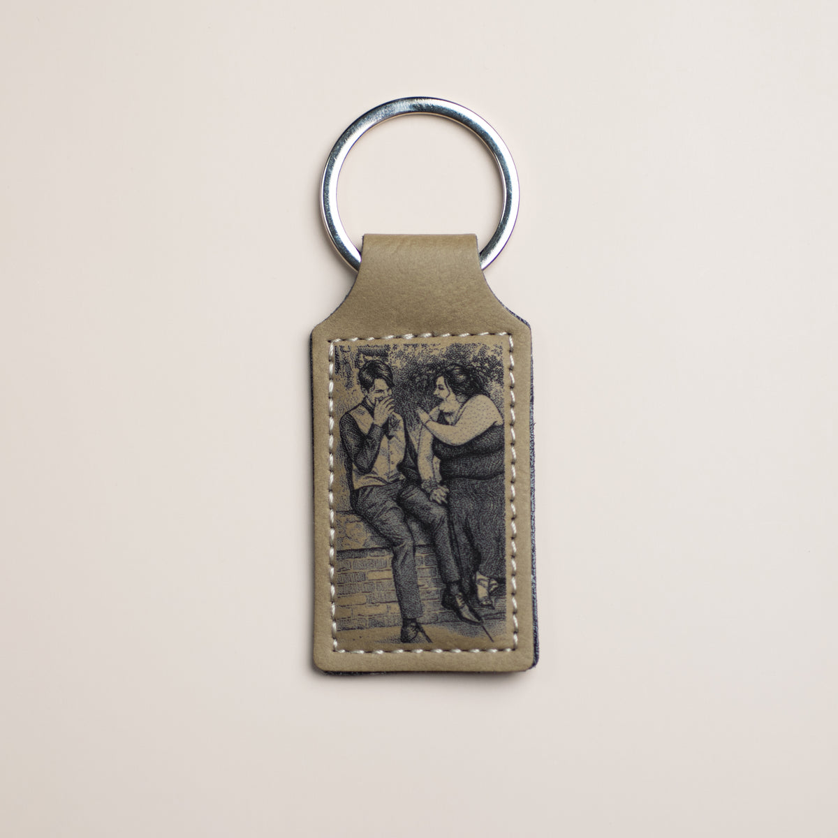 Custom | Laser-Cut Photo Keychain on Leather