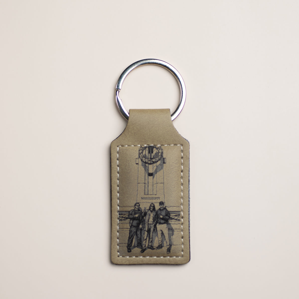 Custom | Laser-Cut Photo Keychain on Leather