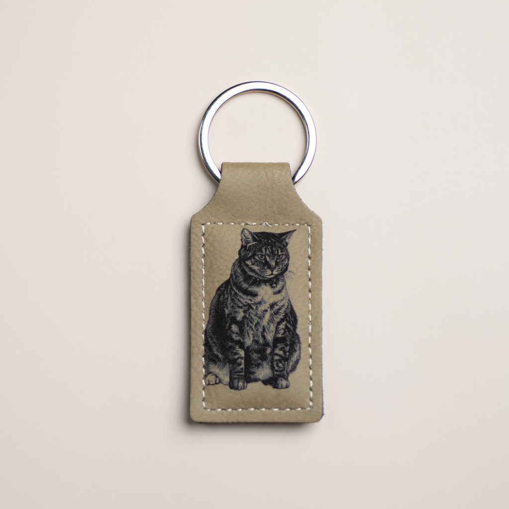 Custom | Laser-Cut Photo Keychain on Leather