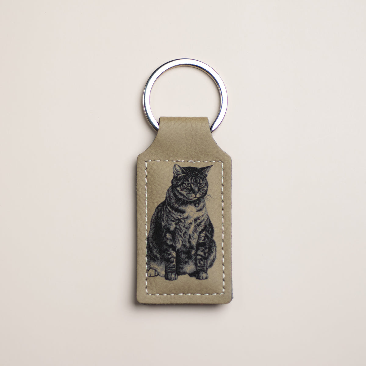 Custom | Laser-Cut Photo Keychain on Leather