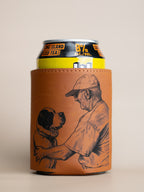 Custom | Laser Cut Leather Photo Can Holder Koozie 12oz