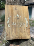 Custom Logo on Wood