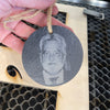 Custom Photo Christmas Ornaments on Slate