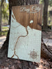 Coastline Maps on Wood