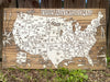 U.S. National Parks, Monuments & More | Pushpin Map on Wood