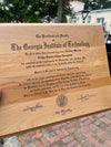 Diploma on Alder Wood Plaque | Laser Engraved