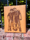 Photos on Alder Wood Plaque | Laser Engraved