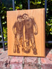 Photos on Alder Wood Plaque | Laser Engraved