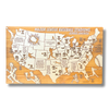 MLB Stadiums - Pushpin Map on Wood