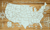 National Parks - Pushpin Map on Wood