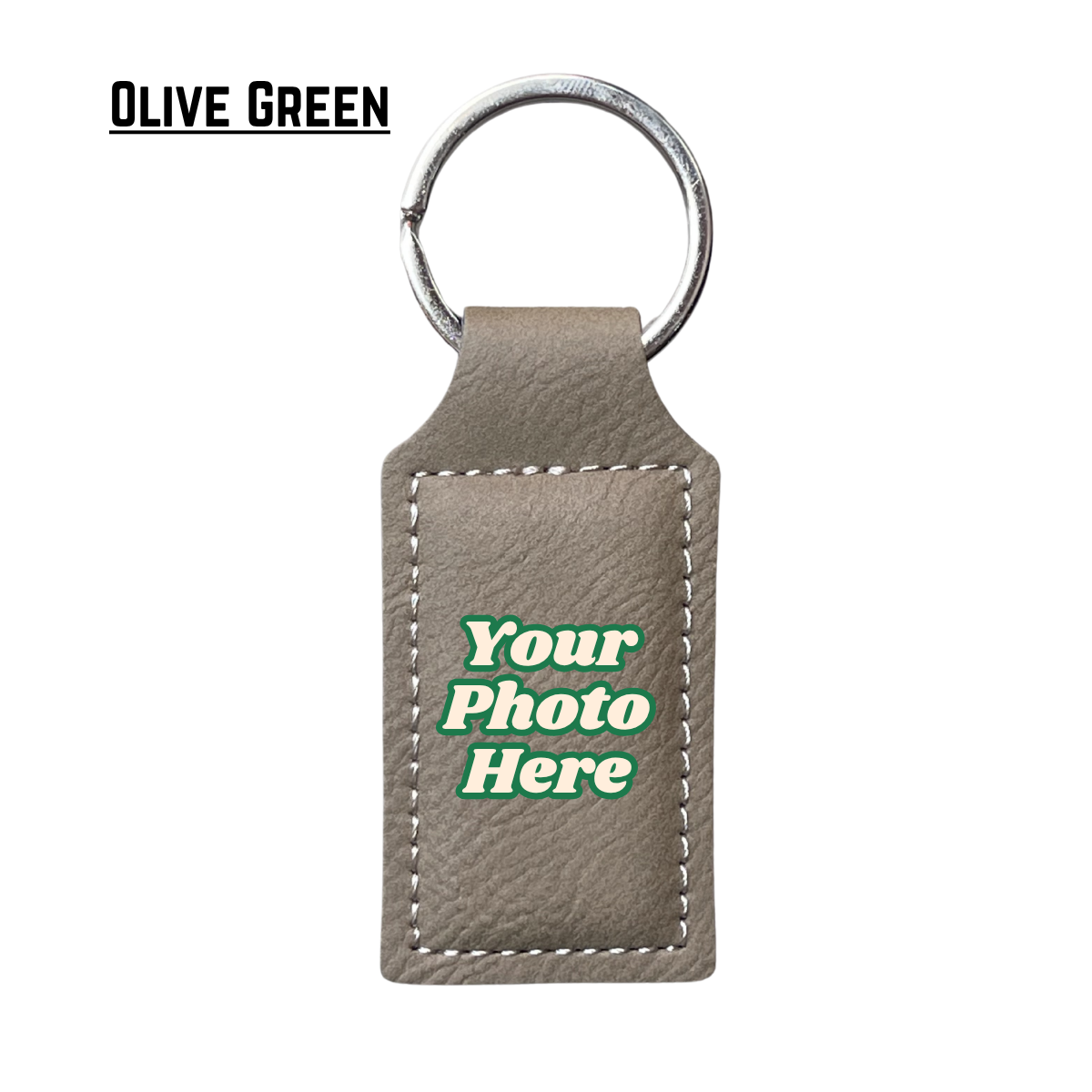 Custom | Laser-Cut Photo Keychain on Leather