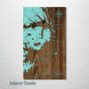 Outer Banks, North Carolina Wood Map - 3/4" Solid Pine Laser Cut Wall Art
