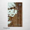Outer Banks, North Carolina Wood Map - 3/4" Solid Pine Laser Cut Wall Art