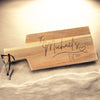 Personalized Monogram Acacia Cheese Board - Custom Name & Initial Serving Tray - Modern Housewarming Gift