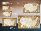 The World | Pushpin Map on Wood