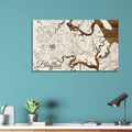 Bluffton, SC Wood Map - 3/4" Solid Pine Laser Cut Wall Art
