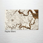 Bluffton, SC Wood Map - 3/4" Solid Pine Laser Cut Wall Art