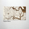 Bluffton, SC Wood Map - 3/4" Solid Pine Laser Cut Wall Art