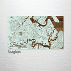 Bluffton, SC Wood Map - 3/4" Solid Pine Laser Cut Wall Art