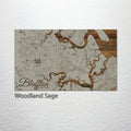 Bluffton, SC Wood Map - 3/4" Solid Pine Laser Cut Wall Art