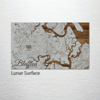 Bluffton, SC Wood Map - 3/4" Solid Pine Laser Cut Wall Art
