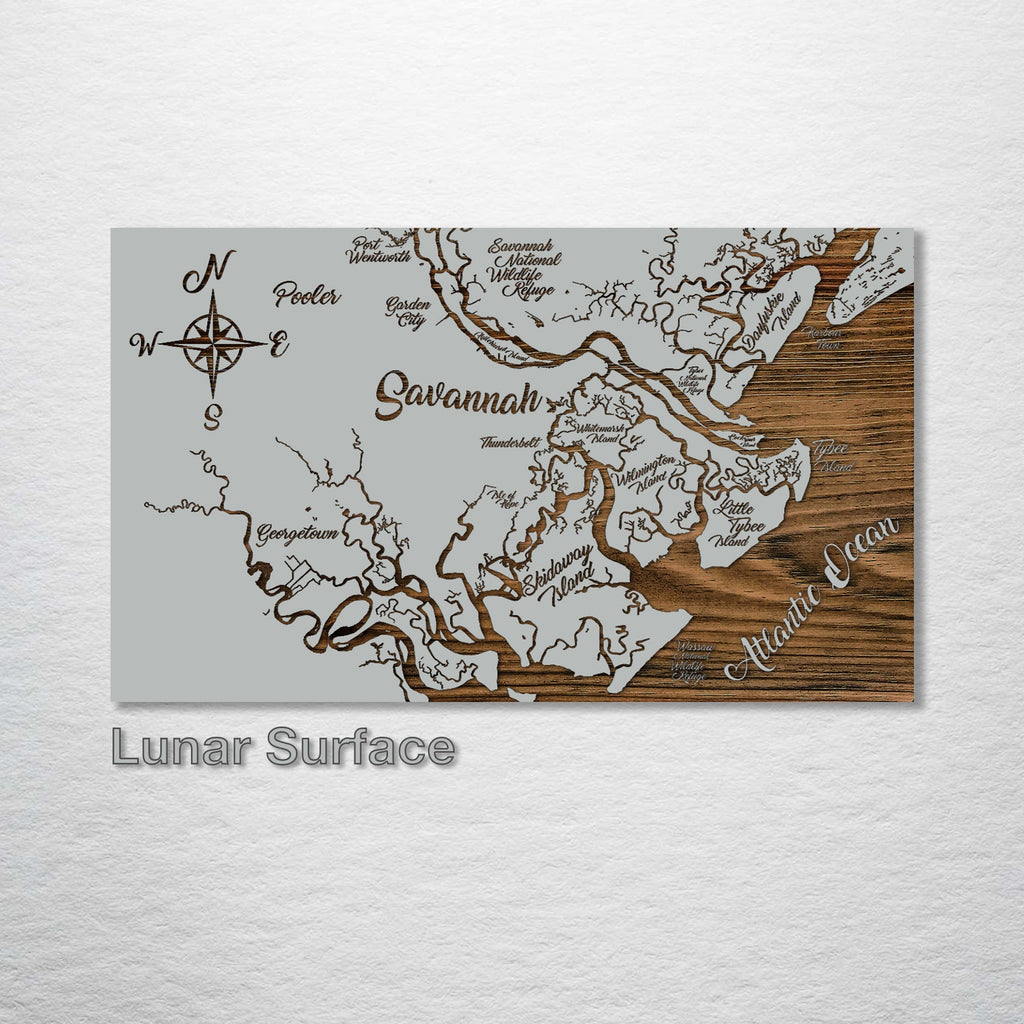 Savannah, Georgia Whimsical Map