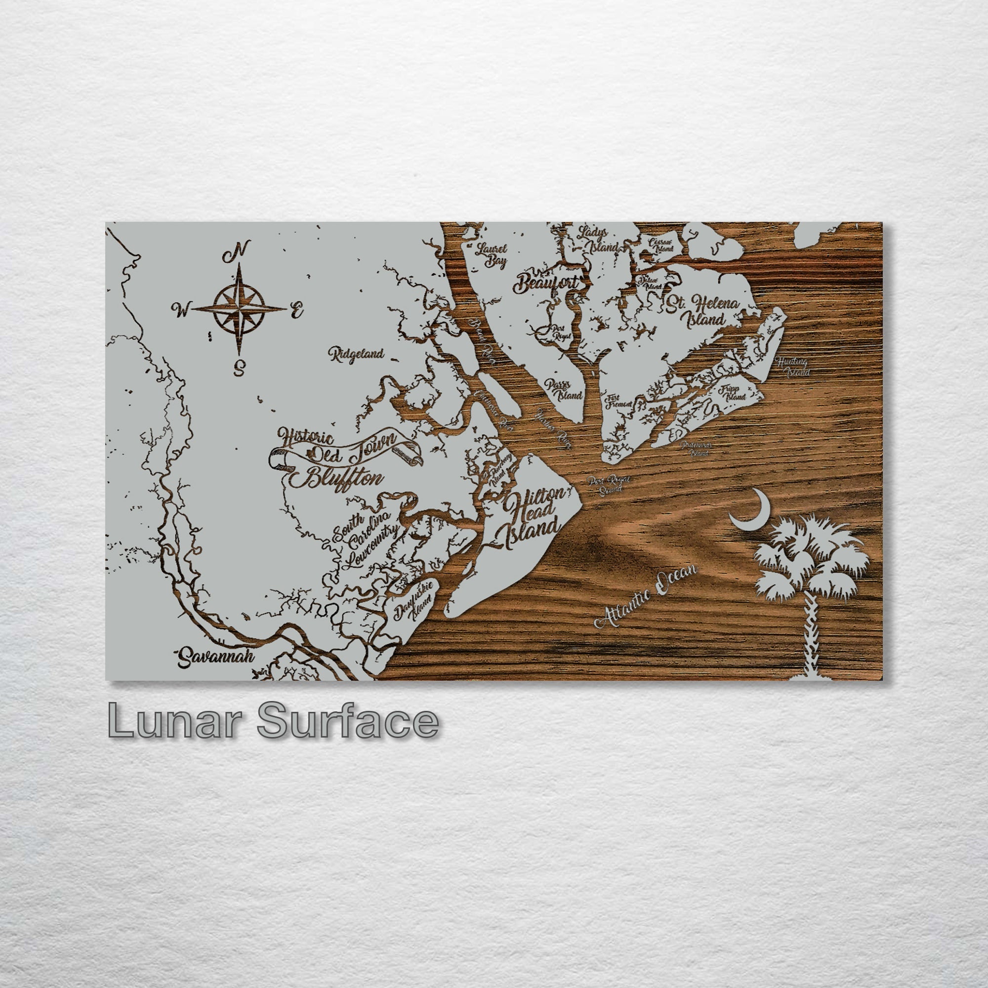 Beaufort, South Carolina to Savannah, Georgia Whimsical Map