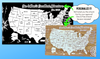 United States of America - Pushpin Map on Wood