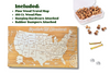 United States of America - Pushpin Map on Wood