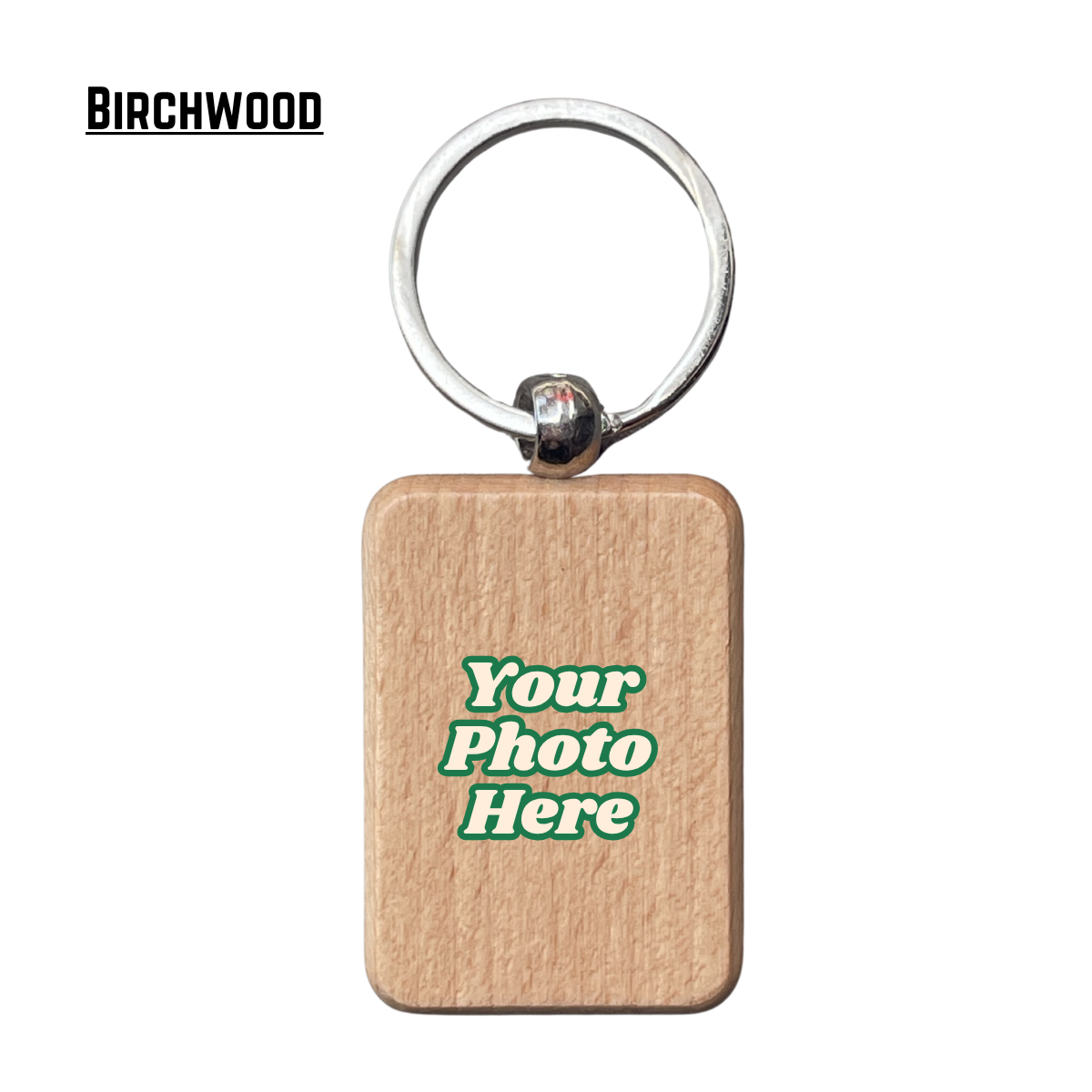 Custom | Laser-Cut Photo Keychain on Leather
