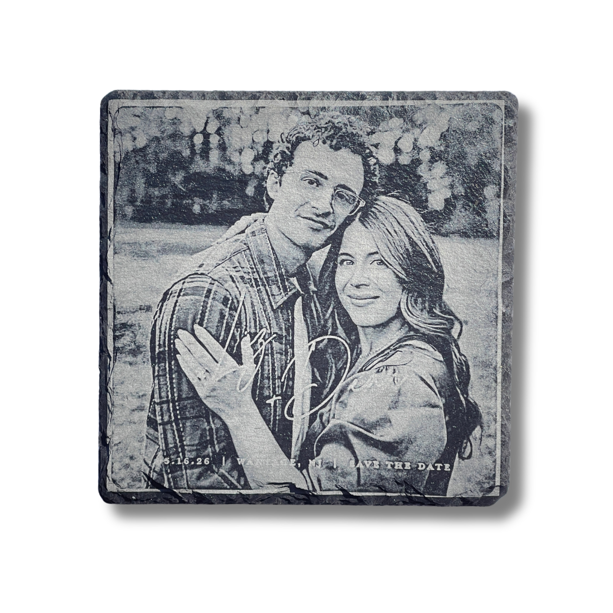 Custom | Photo Coasters on Slate