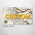 Custom Map on Wood