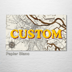 Custom Map on Wood