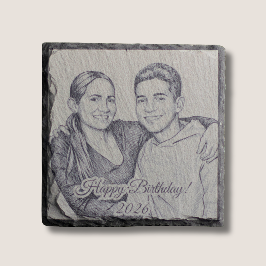 Custom | Photo Coasters on Slate (Stone)