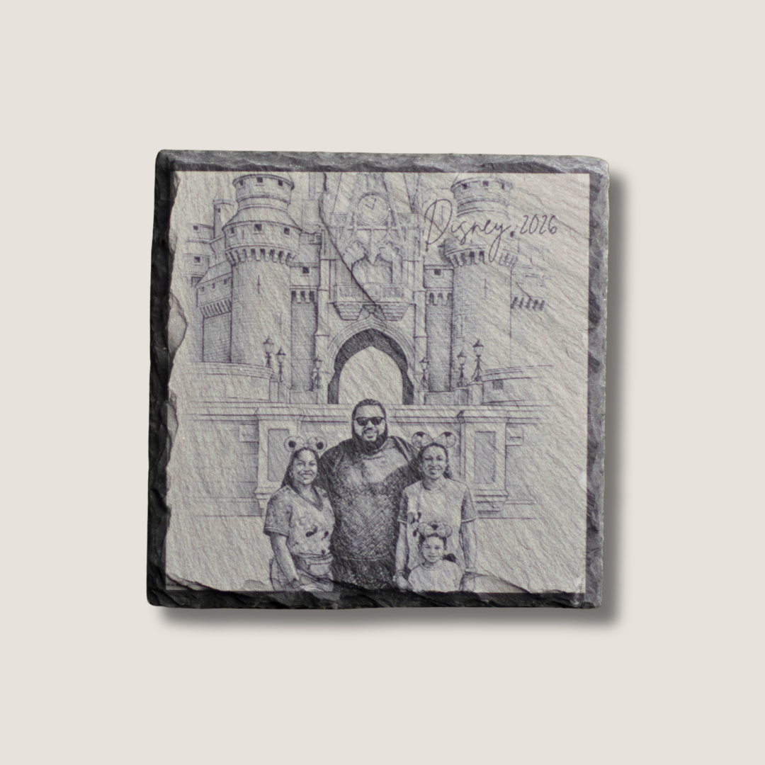 Custom | Photo Coasters on Slate (Stone)