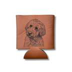 Custom | Laser Cut Leather Photo Can Holder Koozie 12oz