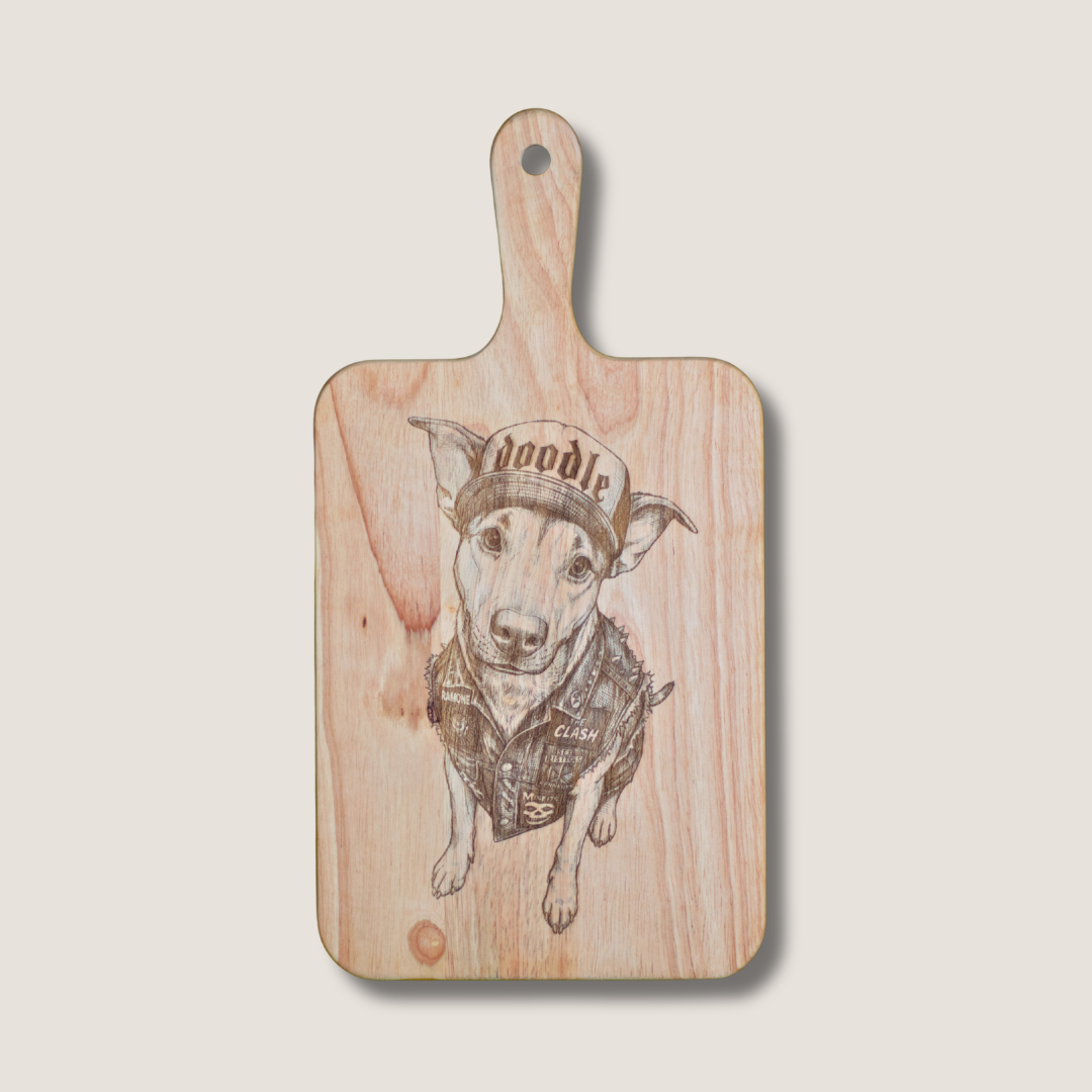 Custom | Photo on Oak Wood Cheeseboard with Handle